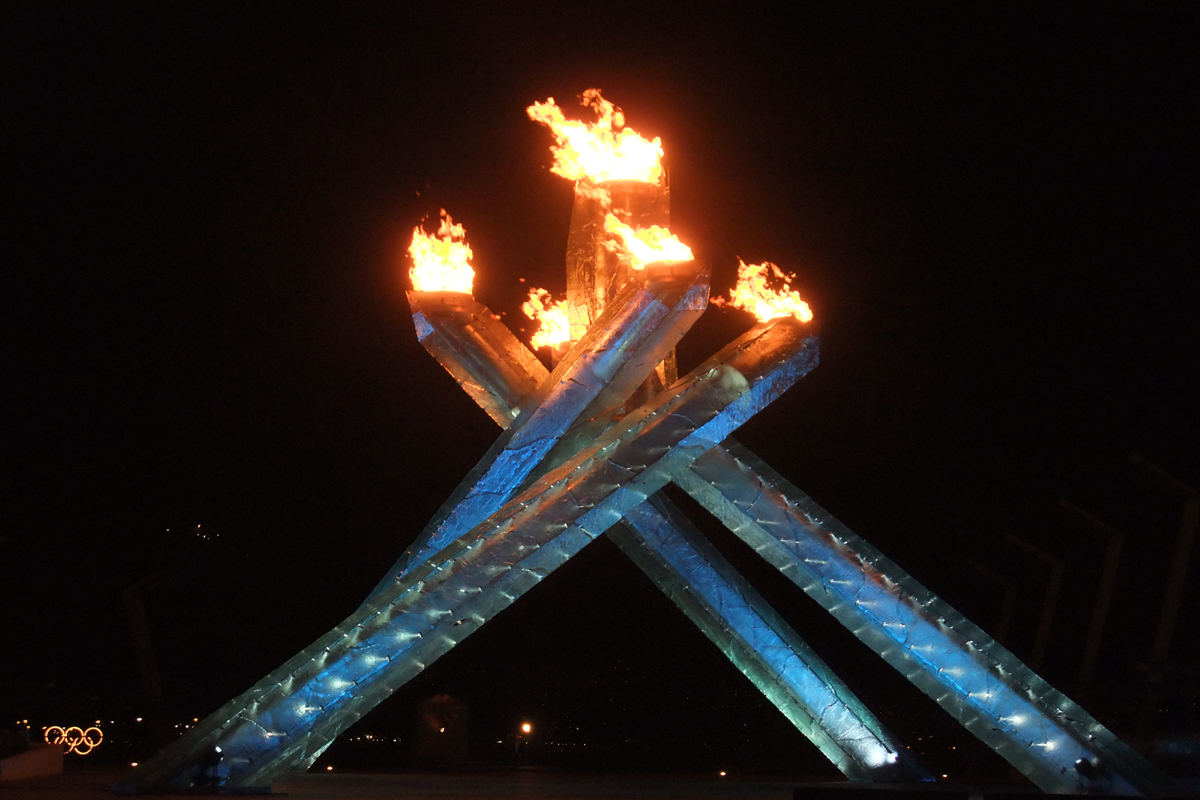 Flames at the 2010 Olympics/Paralympics, February 25, 2010. Vancouver, British Columbia; Photo by ©Pacific Walkers