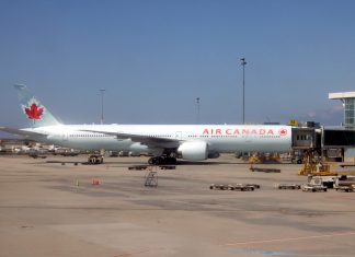 Air Canada plane in Vancouver International Airport, British Columbia; Photo by ©Pacific Walkers/ File photo