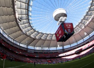 BC Place from inside; Photo by ©Sam Maruyama
