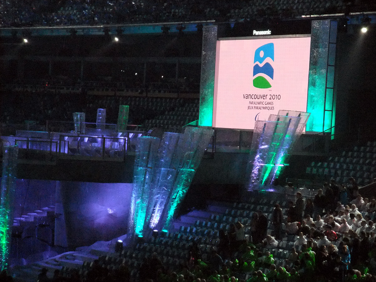 Vancouver Paralympics Logo; green for land, dark blue for ocean, and blue for sky. March 12, 2010