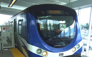 Connect between YVR and downtown Vancouver, Skytrain Canada line; Photo by ©Pacific Walkers/ File Photo